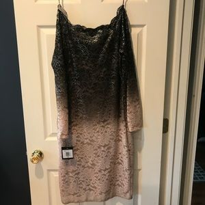 Marina lace off the shoulder dress